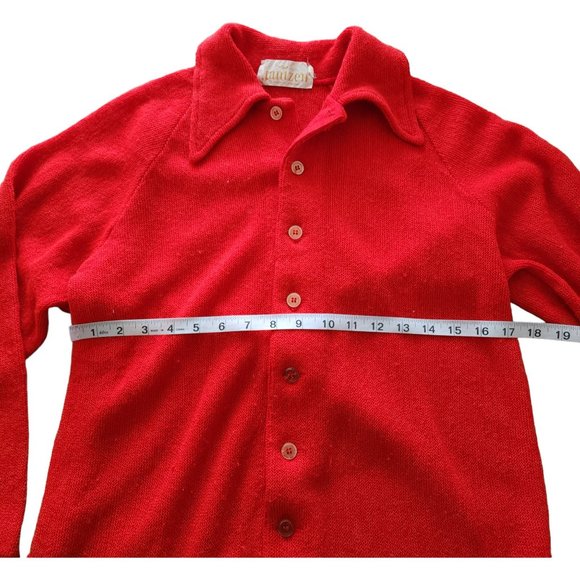 Janzten red orange mohair blend cardigan - Picture 4 of 10